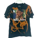 Tupac Poetic Justice Custom Bleach Dye Splatter Graphic Tee SZ M Size M Photo 0