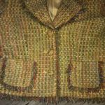 Bay Studio Career, 10P, pit to pit measurement is 21, length is 21, green, yellow, blue, pink has some sparkle, fringe edges, very pretty, can be worn for work or dressed down with jeans Green Size M petite Photo 4