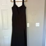 Amsale Black Formal Maxi Dress Gown Event Date Night Wedding Guest Elegant Size 16 Photo 3