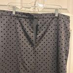 Loft  Womens Gray Black‎ Velvet Polka Dot Skirt Career Casual Party Size 14 Photo 4