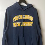 Jansport Vintage 90s Y2K  Hoodie XL The College of New Jersey Navy Sweatshirt Photo 7
