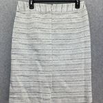Banana Republic Women's A Line Skirt Size 8 White Black Tweed Cotton Blend Lined Photo 1