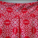 Oiselle  Cropped Stretch Red Gray Print Stretch Running Tights Leggings Small S Photo 1