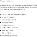 Victoria's Secret Victoria’s Secret Python Slim Bifold Wallet Photo 2