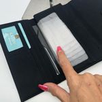 Kathy Van Zeeland  Vintage Deadstock Large Black Long Wallet Photo 3