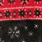 Tsunami Red/Black Snowflake 1/4 Zip Fleece Sweater. Size Medium Photo 4