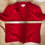 St. John Vibrant evening by Marie gray Red Knit cardigan sweater size 14 Photo 10