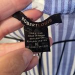 Robert Louis ❄️❄️❄️3 for 12$❄️❄️❄️Blue and White Striped 3/4 Sleeve Blouse Photo 5