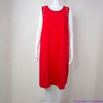 Julia Jordan NEW  red sleeveless‎ shift dress with mental cut-out, plus size 22W Photo 13
