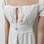 [Billy J] Tania White Eyelet Lace Puff Sleeve Square Neck Midi Dress NWT Size 16 Photo 5