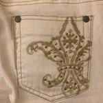 Tru Luxe NWT Jeans 10/30 White Naples Skinny Crop Embellishment on Back Pockets Photo 9