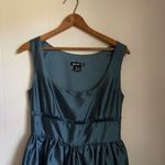 Kensie  Y2K Fit Flare Dress Deep Blue 100% Silk Double Skirt S Goth Witchy HOMCO Photo 1