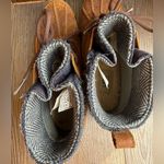 UGG  Waterproof Leather Duck Boots Herringbone‎ Wool Collar Brown Lace Up size 8 Photo 4