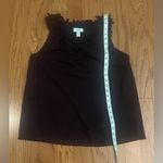 Loft - Brown tank top with ruffle on the neckline Size M Photo 7