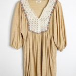 Umgee Neutral Boho Baby Doll Style Dress Size Medium Photo 0