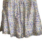 Row *A Blue/Yellow Floral Print Draw String Middle Romper. Size Medium Blue Photo 6