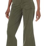 Joie  Women's Violette High Rise Cropped Utilit Jeans, Army Green, size 25, NWT Photo 0