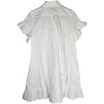 J.Crew Ruffle-hem shirt-dress in cotton poplin White S BR461 Photo 1