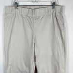 Soft Surroundings  Plus Size 2X‎ Pants Crop Ankle Elastic Light Khaki Cotton 328 Photo 2