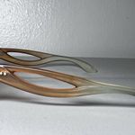 Iconic Vintage 70s Ted Lapidus France Brown & Gold Oversized Women's Sunglasses Photo 2