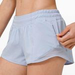 Lululemon  Hotty Hot Low-Rise 2.5" Shorts Blue Linen  Photo 1