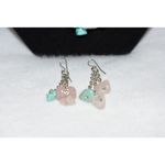 Source Unknown Beach Party Fun Lt. Pink Faux Turquoise Stones/Beads Set Hook Earrings/Necklace Photo 2