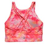 Lululemon  Energy Bra High Neck Long Line Shibori Neon Orange Size 4 Photo 3