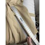 Liz Claiborne Womans Maxi Trench Coat Large Tan Lined Button Front Belt Photo 6