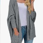 Merokeety  Women's Fuzzy Popcorn Batwing Sleeve Cardigan Knit Oversized Sweater Photo 0