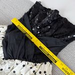 ZUM ZUM Vtg 80s Taffeta Ivory Black Polka Dot Bow Back Strapless Prom Dress 9 Jr Size undefined Photo 9