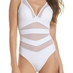 Ted Baker ππ White Mesh Panel One-Piece Swimsuit Photo 0