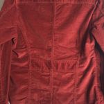 L.L. Bean ladies Corduroy button up fall chore coat Jacket size medium Red Photo 10