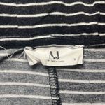 AJ Amelia James Medium Black White Stripe Scoop Neck Swing Top Long Sleeves Photo 4