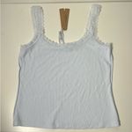 SKIMS Soft Lounge Lace Trim Ribbed Camisole Cami Shirt in Mineral Blue Photo 5