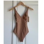 SKIMS Body Unlined Plunge Thong Bodysuit in Sienna, Size Small Photo 5