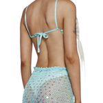 Dolls Kill Aquatic Aura Crochet Bra top and Mini skirt set size XS Photo 5