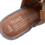 Toms Like New  Leather Poppy Heeled Sandals Size 8 1/2 Photo 2