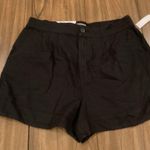 Joie  Black linen pleated Chino Pockryshorts nwt size large Photo 4