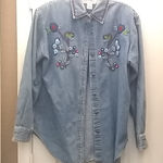 Petite Sophisticate FINAL MARKDOWN Ladies'  Beaded Denim Shirt (S) Photo 0