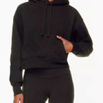 Aritzia TNA Women's Black Cozy Fleece Boyfriend Fit Sweatshirt Size Small Photo 0