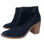 1. State Black Larocka Ankle Heeled  Perforated Suede Pointed Toe Booties Photo 2