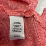 cupio  Women’s Coral Peach‎ Linen Blend Embroidered Boho Gypsy Top Size Medium Photo 4