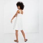 Madewell Button Front Tank Dress White Linen Blend Size 8 Photo 2