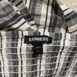 EXPRESS  Striped Tie-Front Crop Top M | Ruffle Strap Summer Bralette Tank Photo 2