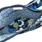 Vera Bradley Blue & Gold Crossbody Bag Mod Floral Pattern Purse Flowers Design! Photo 4