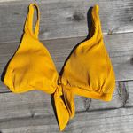 Stunning Yellow/Orange Bikini Top Tie Front great texture Sz M Vibrant Rio Yellow Size M Photo 0