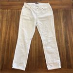 Eileen Fisher White Denim Straight Leg Low Rise Jeans, Size 4 (US) Photo 1