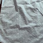 J. McLaughlin  Blouse Womens M Blue Cotton Swiss Dot Button Shirt lightweight Photo 13