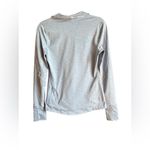 Gap Gray Fitted Long Sleeve Polo Top size S Photo 2