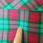 KAVU  PINK GREEN PLAID CHECK HI LOW POPOVER TUNIC LONG LINE BLOUSE XL Photo 9